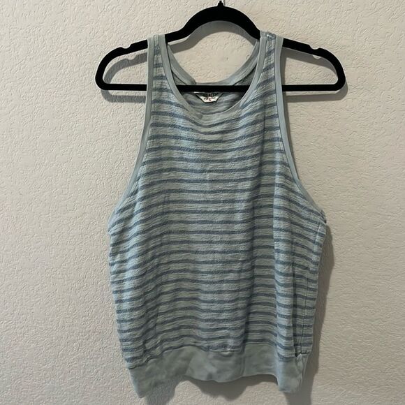 HARDTAIL Blue/Light Blue Striped Racerback Tank, Size S - Picture 1 of 7